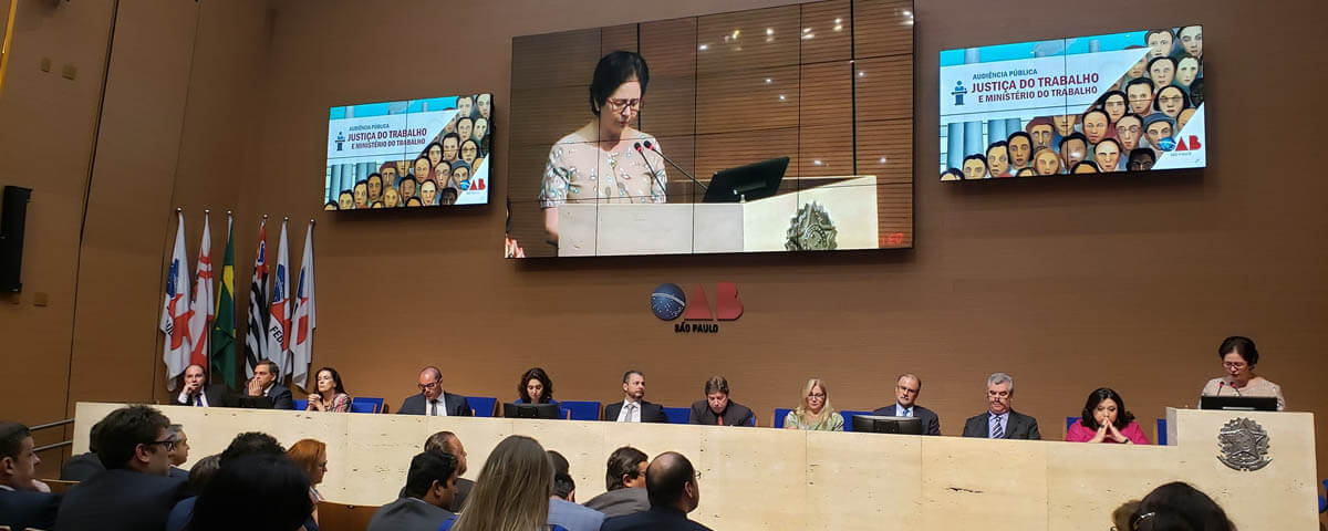 OAB Guarulhos participa de Audiência Pública pela Justiça do Trabalho e Ministério do Trabalho na Sede da OAB/SP.