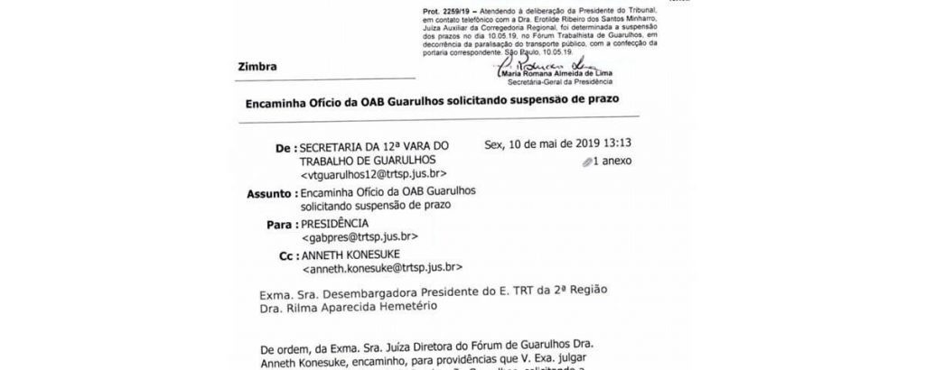 Leia mais sobre o artigo OAB Guarulhos requereu a suspensão dos prazos da Justiça do Trabalho devido a greve dos transportes públicos