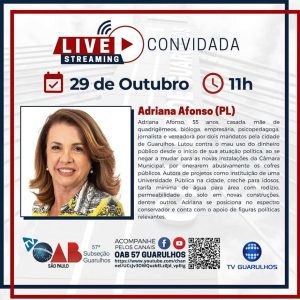Leia mais sobre o artigo Entrevista com os candidatos à prefeitura de Guarulhos – Candidata Adriana Afonso (PL)