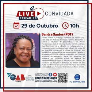 Leia mais sobre o artigo Entrevistas com os candidatos à prefeitura de Guarulhos – Candidata Sandra Santos (PDT)
