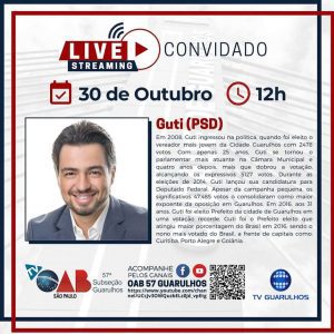 Leia mais sobre o artigo Entrevistas com os candidatos Ã  prefeitura de Guarulhos – Candidato Guti (PSD)