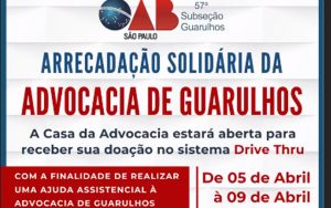Leia mais sobre o artigo Arrecadação solidária da Advocacia Guarulhense