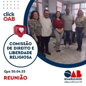 Read more about the article Comissão de Direito e Liberdade Religiosa se reuniu com o subsecretário e a servidora da Subsecretaria de Igualdade Racial da Prefeitura de Guarulhos