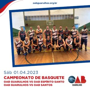 Leia mais sobre o artigo Time de basquete masculino da OAB Guarulhos, participou do campeonato organizado pela CAASP, que aconteceu em Santos
