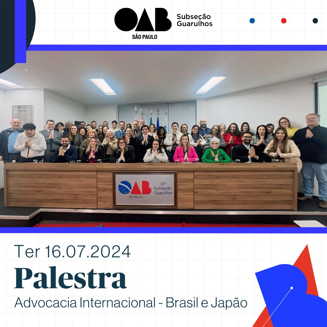 Você está visualizando atualmente  Palestra: Advocacia Internacional – Brasil e Japão