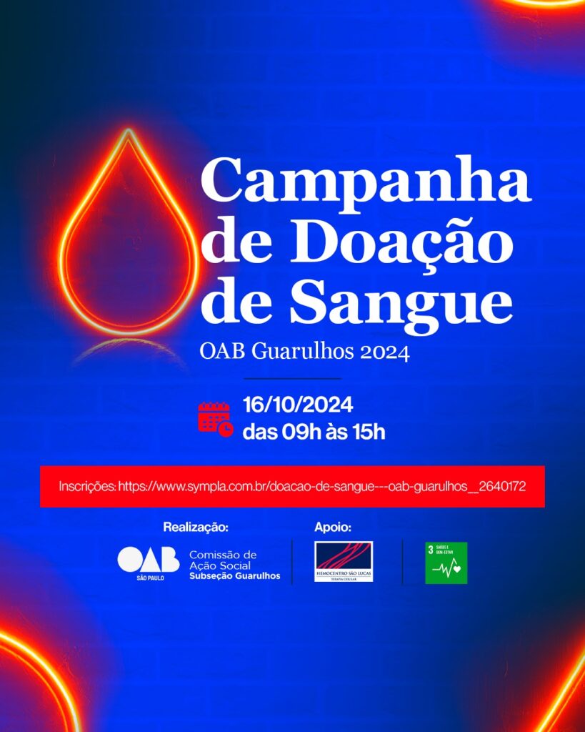 Leia mais sobre o artigo Participe da Campanha de Doação de Sangue!