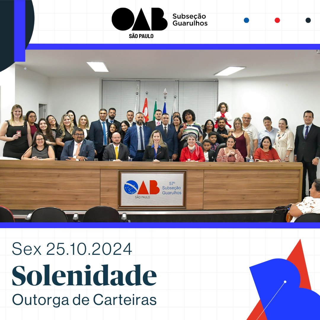 No momento, você está visualizando Solenidade de Outorga de Carteiras Profissionais – 25/10/224