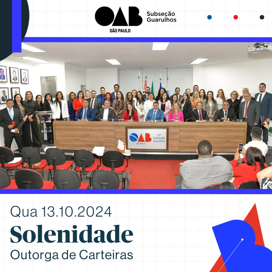 No momento, você está visualizando Solenidade de Outorga de Carteiras – 13/11/2024