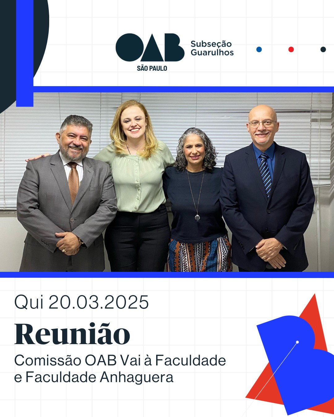 No momento, você está visualizando Reunião Comissão OAB Vai à Faculdade e Anhaguera