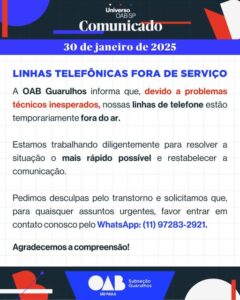 Leia mais sobre o artigo Linhas Telefônicas Casa da Advocacia