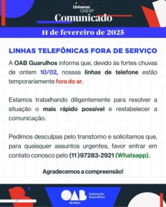 Leia mais sobre o artigo Linhas Telefônicas Casa da Advocacia