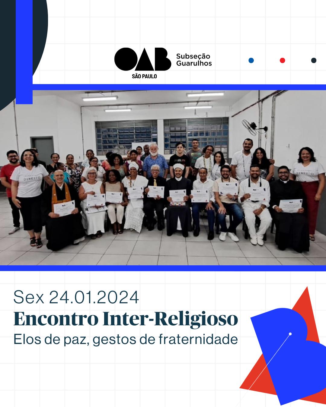No momento, você está visualizando Encontro Inter-Religioso com o tema: “Elos de Paz, Gestos de Fraternidade”