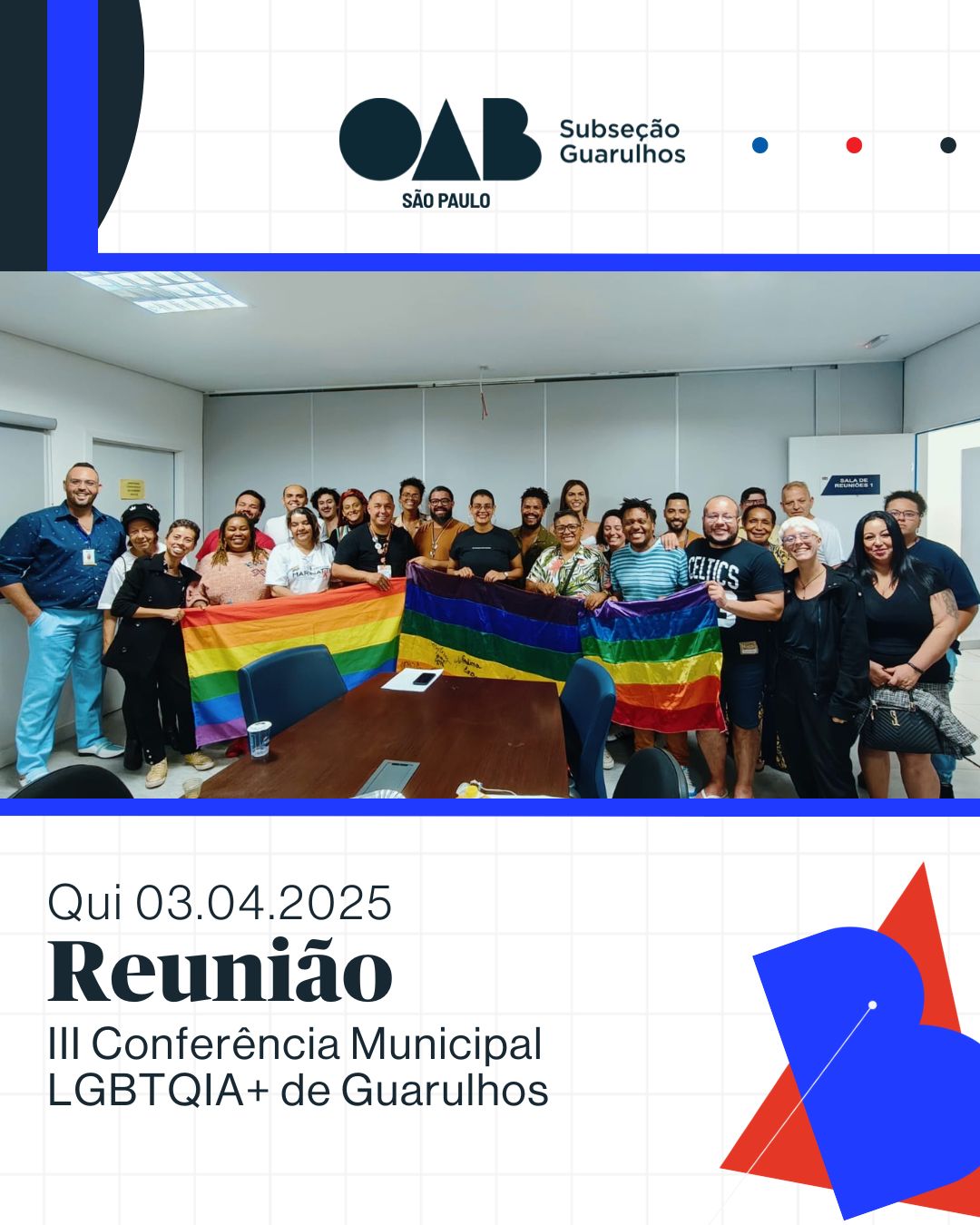 No momento, você está visualizando Primeira reunião de alinhamento estratégico para organização da 3ª Conferência Municipal dos Direitos das Pessoas LGBTQIA+ de Guarulhos