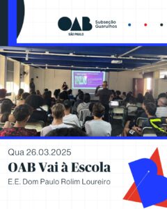 Leia mais sobre o artigo Comissão OAB Vai à Escola, realizou palestra educativa na E. E. Dom Paulo Rolim Loureiro, com o tema: “Violência Doméstica – Lei Maria da Penha”