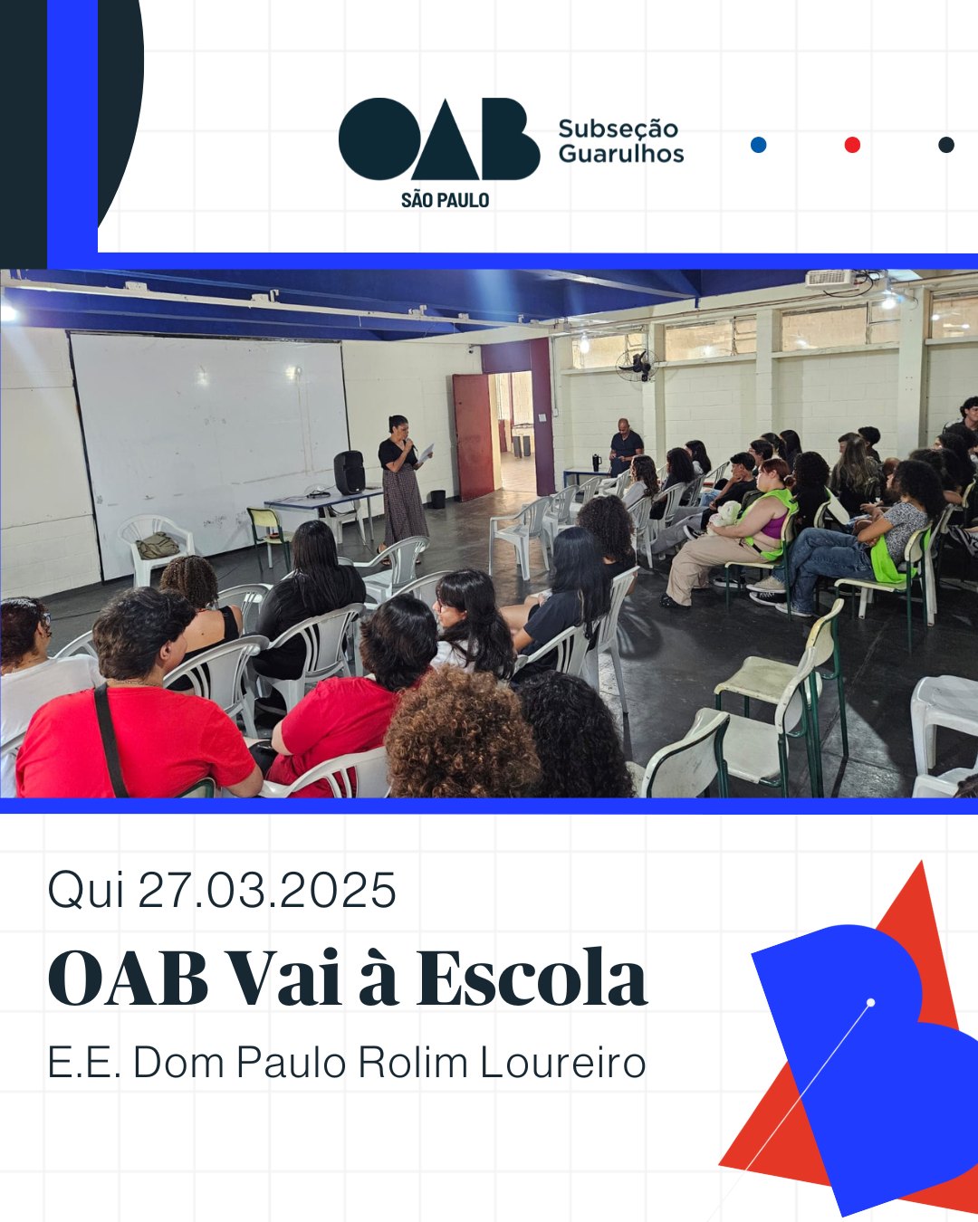 No momento, você está visualizando Comissão OAB Vai à Escola, realizou uma palestra educativa na Escola Estadual Dom Paulo Rolim Loureiro, com o tema: “Violência Doméstica – Lei Maria da Penha”