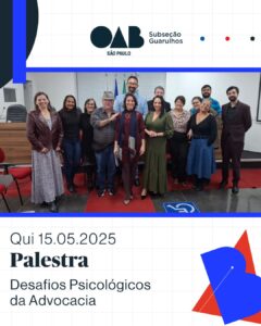 Leia mais sobre o artigo Palestra sobre Saúde Mental na Advocacia