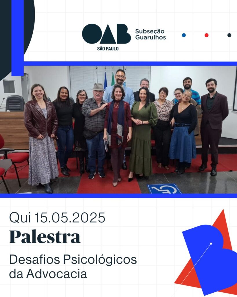 Leia mais sobre o artigo Palestra sobre Saúde Mental na Advocacia