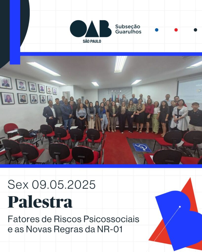 Leia mais sobre o artigo Palestra sobre Atualização da NR-1 e Impactos na Saúde e Segurança do Trabalho