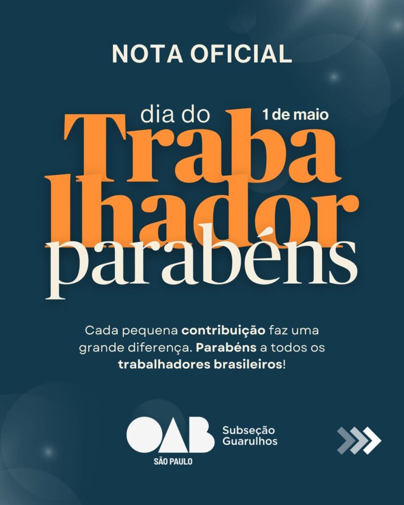 Leia mais sobre o artigo 1 de maio – Dia do Trabalhador
