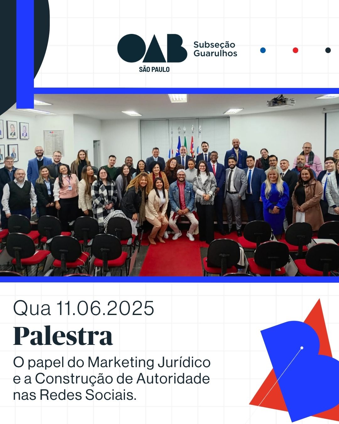 No momento, você está visualizando Palestra “O Papel do Marketing Jurídico e a Construção de Autoridade nas Redes Sociais”