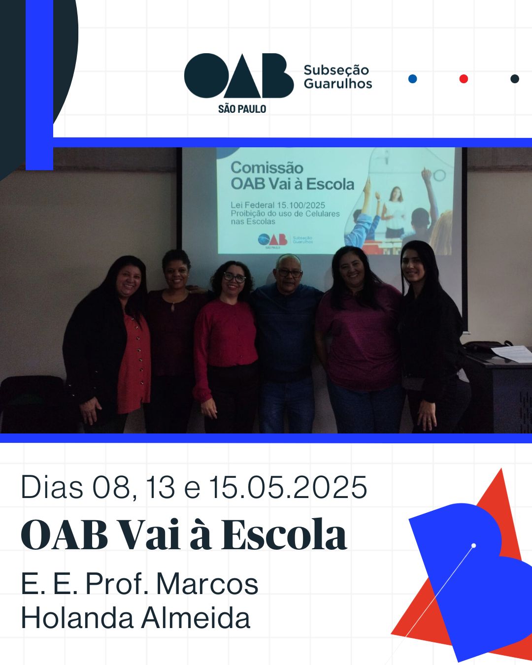 No momento, você está visualizando Comissão OAB Vai à Escola realizou uma série de palestras na Escola Professor Marcos Holanda Almeida