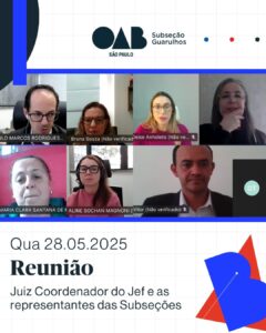 Leia mais sobre o artigo Reunião com o Juiz Federal Titular da 1ª Vara – Gabinete do Juizado Especial Federal (JEF) de Guarulhos