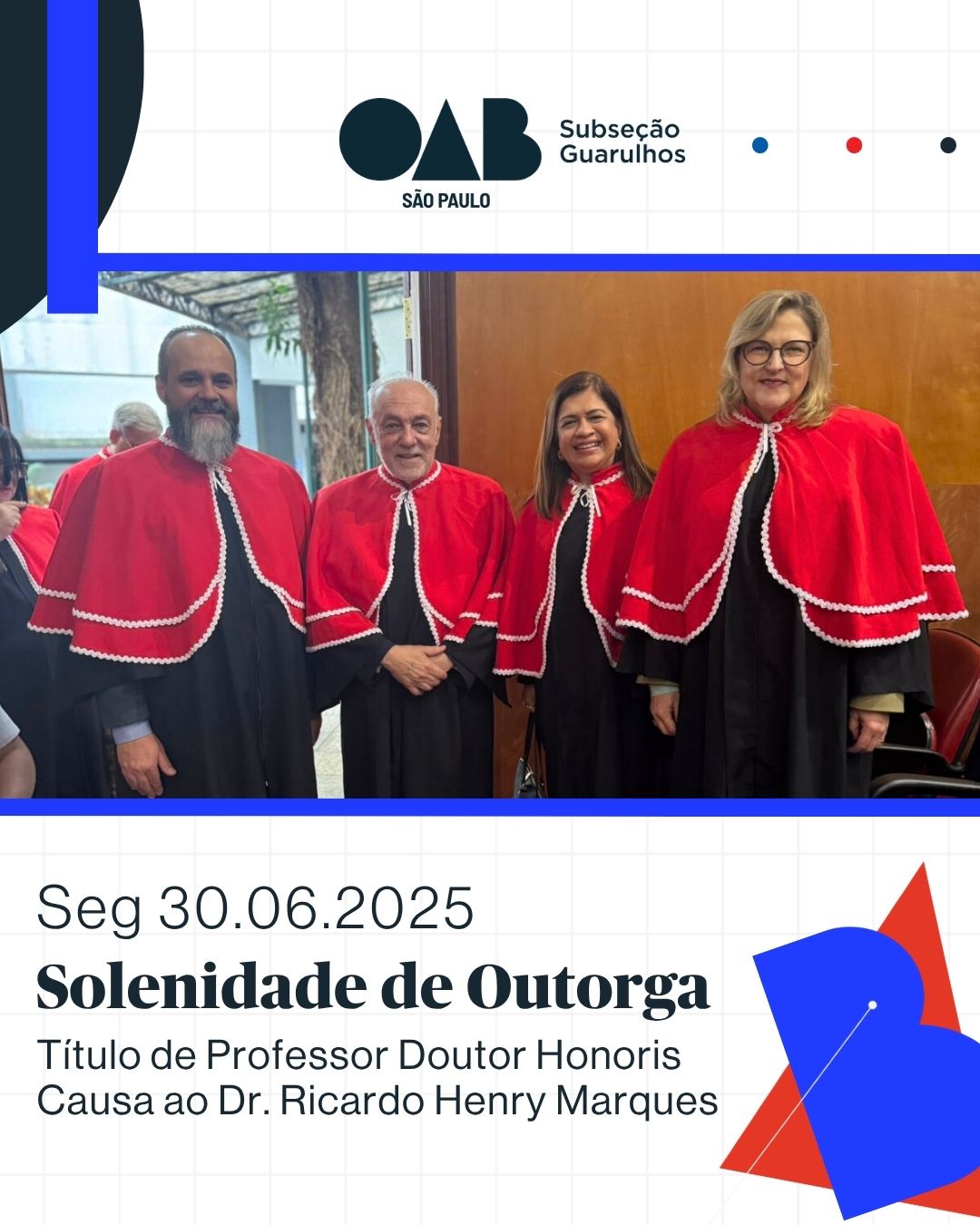 No momento, você está visualizando Solenidade de Outorga do Título de Professor Doutor Honoris Causa ao Dr. Ricardo Henry Marques, a convite da FIG/UNIMESP