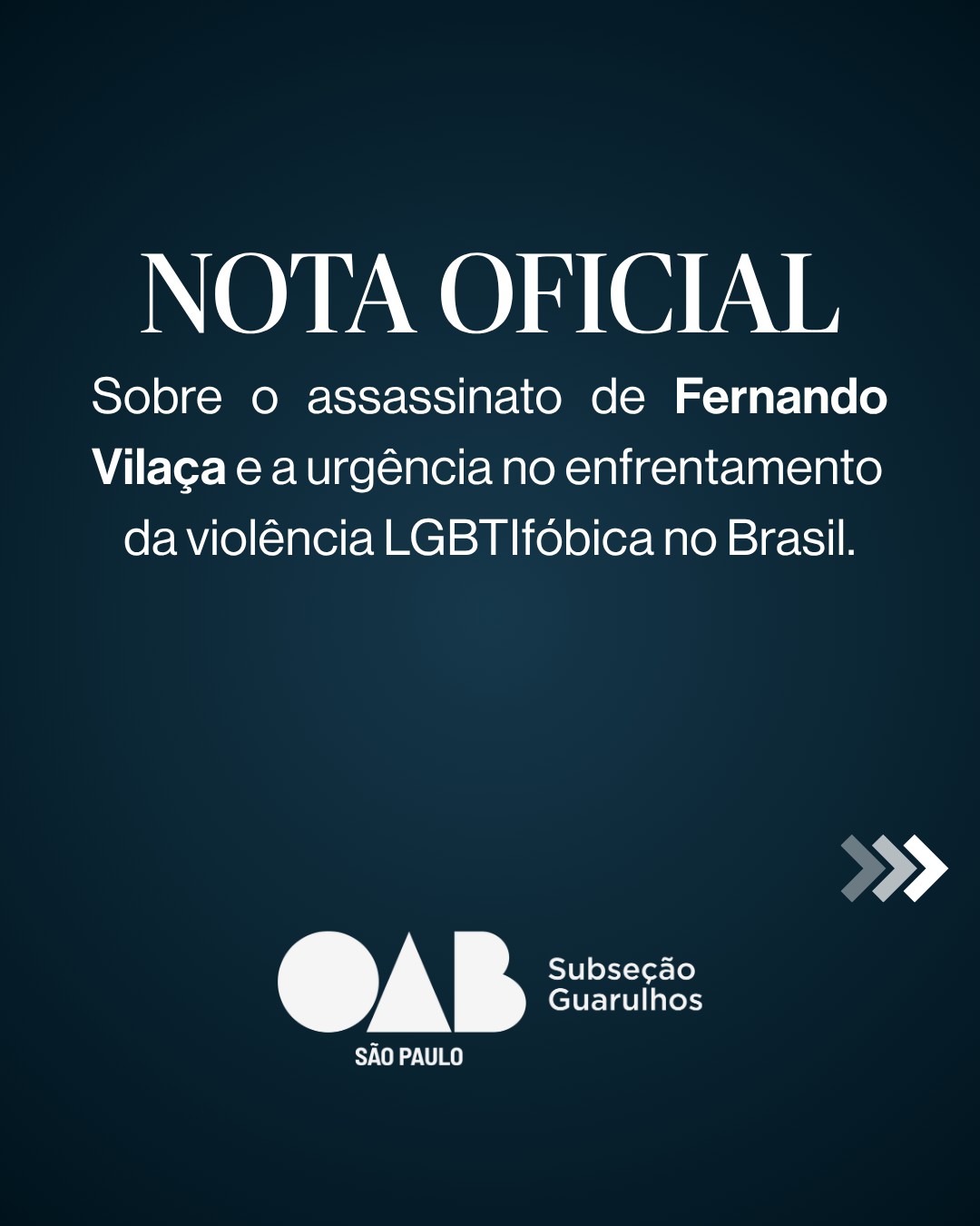 No momento, você está visualizando NOTA OFICIAL