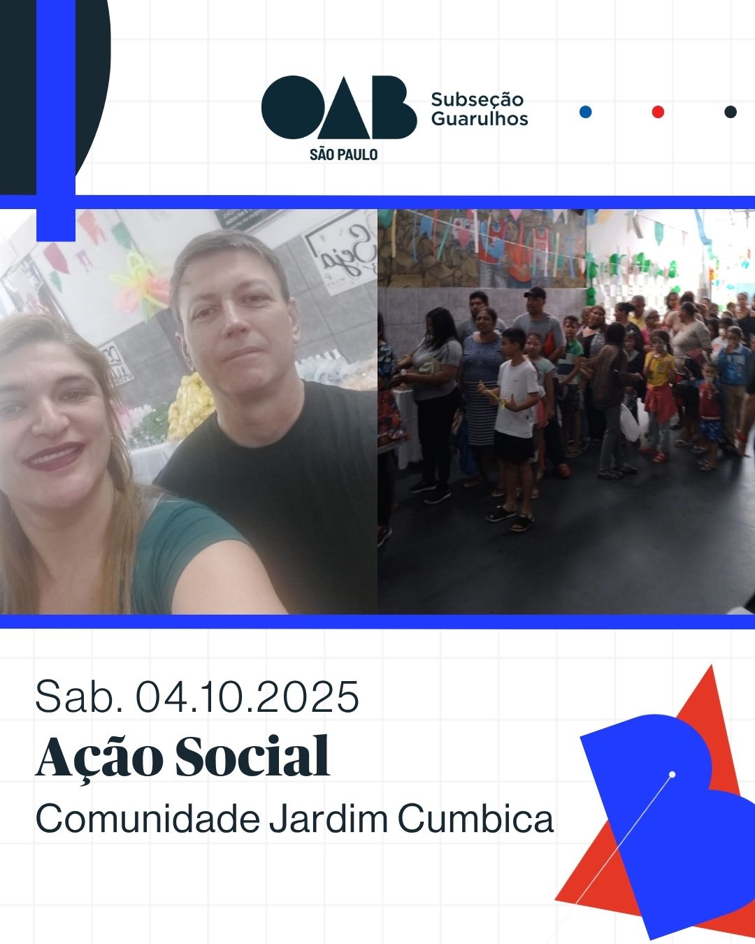 No momento, você está visualizando Comissão de Ação Social, participou da festa dedicada às crianças da Comunidade Jardim Cumbica