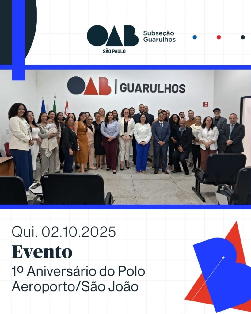 Leia mais sobre o artigo Polo Aeroporto/São João da OAB Guarulhos celebrou seu primeiro ano de existência com um agradável café da manhã