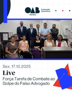 Leia mais sobre o artigo Live com Conselheiro Estadual da OAB São Paulo e Coordenador da Força-Tarefa de Combate ao Golpe do Falso Advogado