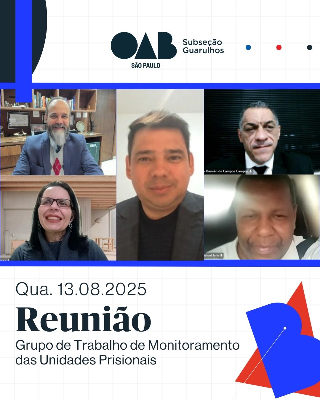 No momento, você está visualizando Reunião: Monitoramento das Unidades Prisionais