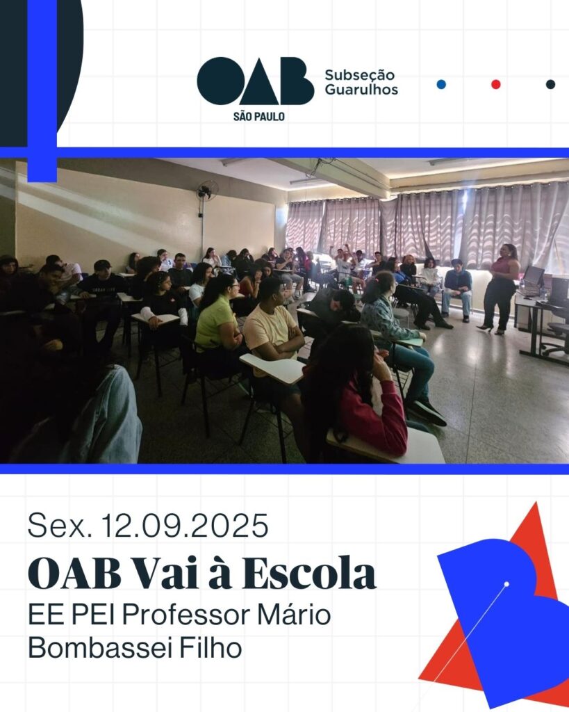 Leia mais sobre o artigo Comissão OAB Vai à Escola, esteve na E.E. PEI Professor Mário Bombassei Filho, realizando a palestra “Drogas e Cigarros Eletrônicos