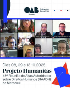 Leia mais sobre o artigo 45ª Reunião de Altas Autoridades sobre Direitos Humanos do MERCOSUL (XLV RAADH)