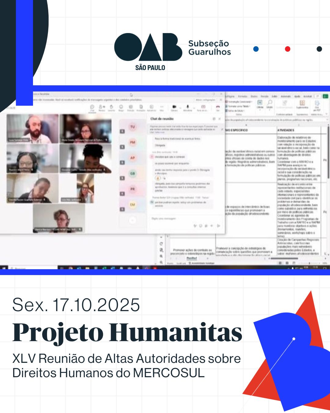No momento, você está visualizando Projeto Humanitas, participou da XLV Reunião de Altas Autoridades sobre Direitos Humanos do MERCOSUL (RAADH)