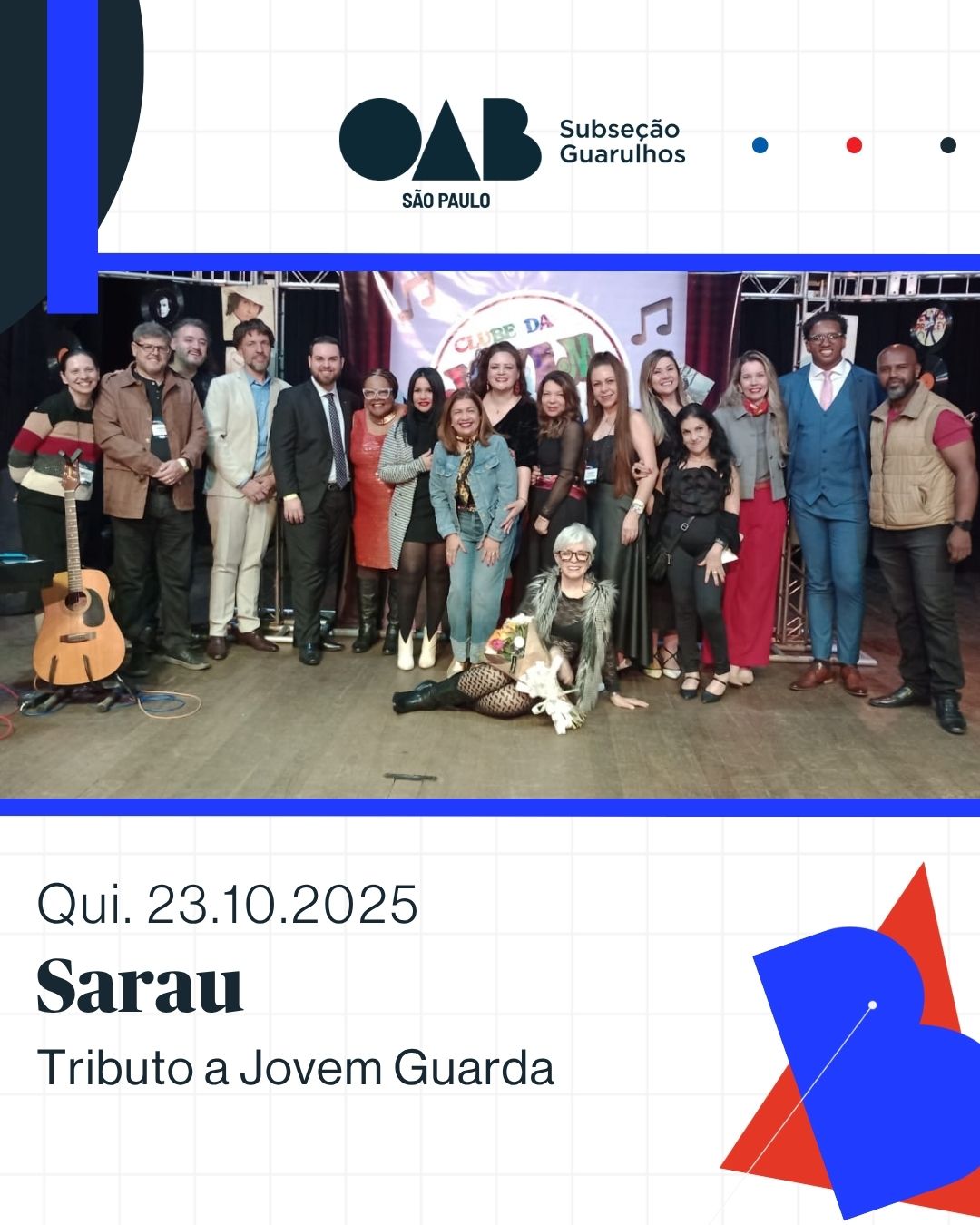 No momento, você está visualizando Sarau – Tributo à Jovem Guarda, um evento repleto de emoção, música e celebração