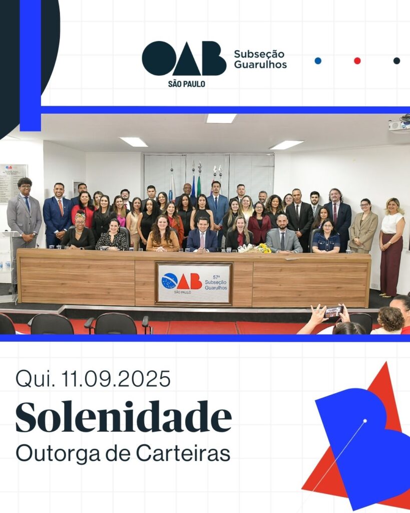 Leia mais sobre o artigo Solenidade de Outorga de Carteiras – 11/09/2025