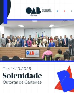 Leia mais sobre o artigo Solenidade de Outorga de Carteiras – 14/10/2025