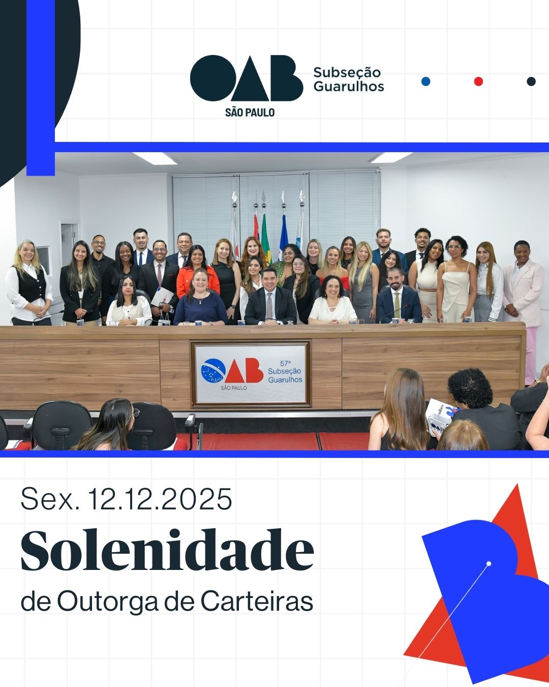 No momento, você está visualizando Solenidade de Outorga de Carteiras – 12/12/2025