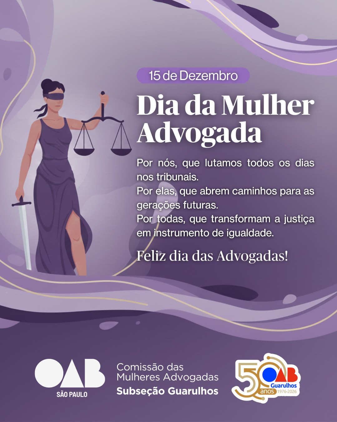 No momento, você está visualizando 15 de Dezembro – Dia da Mulher Advogada