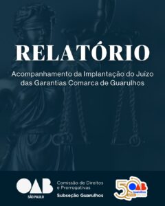 Leia mais sobre o artigo RELATÓRIO – Acompanhamento da Implantação do Juízo das Garantias Comarca de Guarulhos.