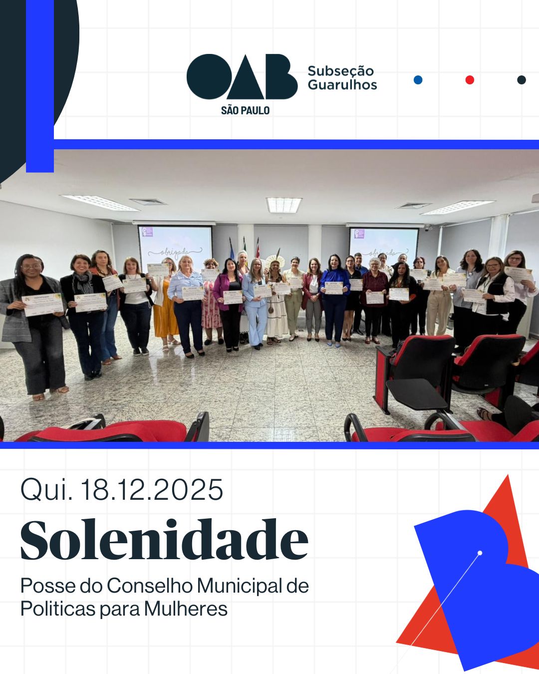 No momento, você está visualizando Presidência do Conselho Municipal de Políticas Para Mulheres de Guarulhos na gestão 2026/2027