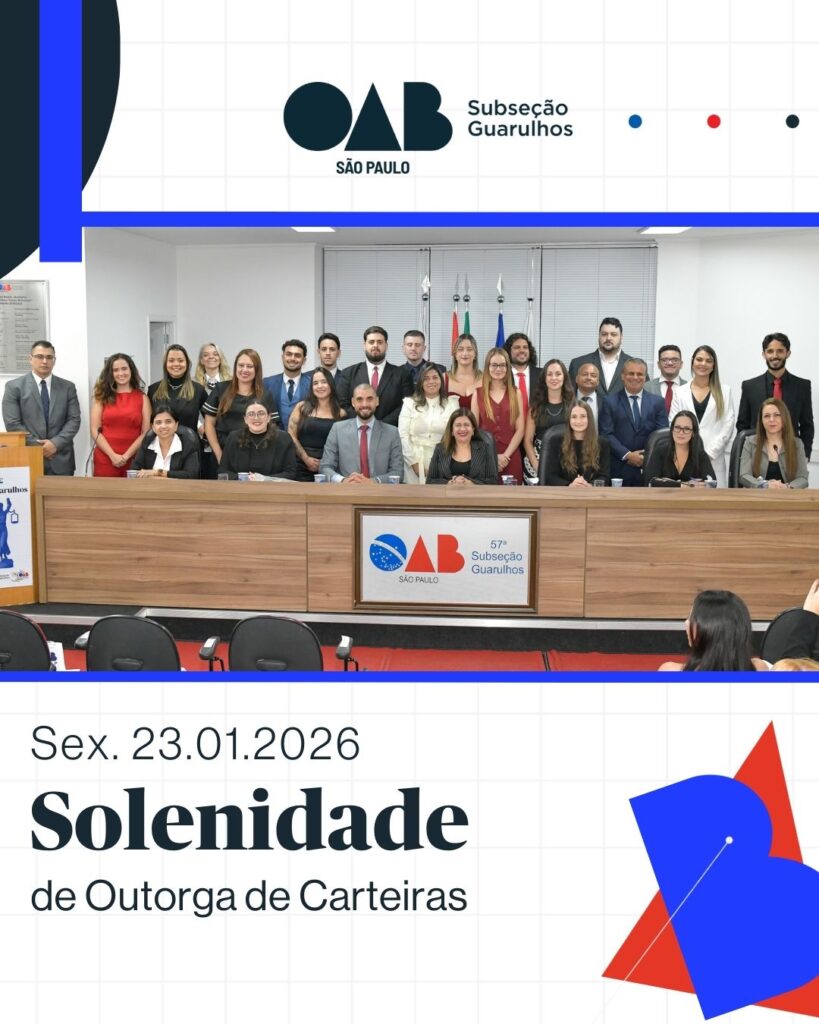 Leia mais sobre o artigo Solenidade de Outorga de Carteiras – 23/01/2026