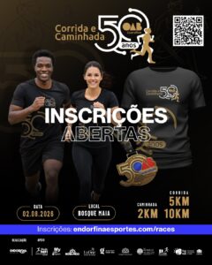 Leia mais sobre o artigo Corrida e Caminhada Especial Aniversário de 50 Anos da OAB Guarulhos