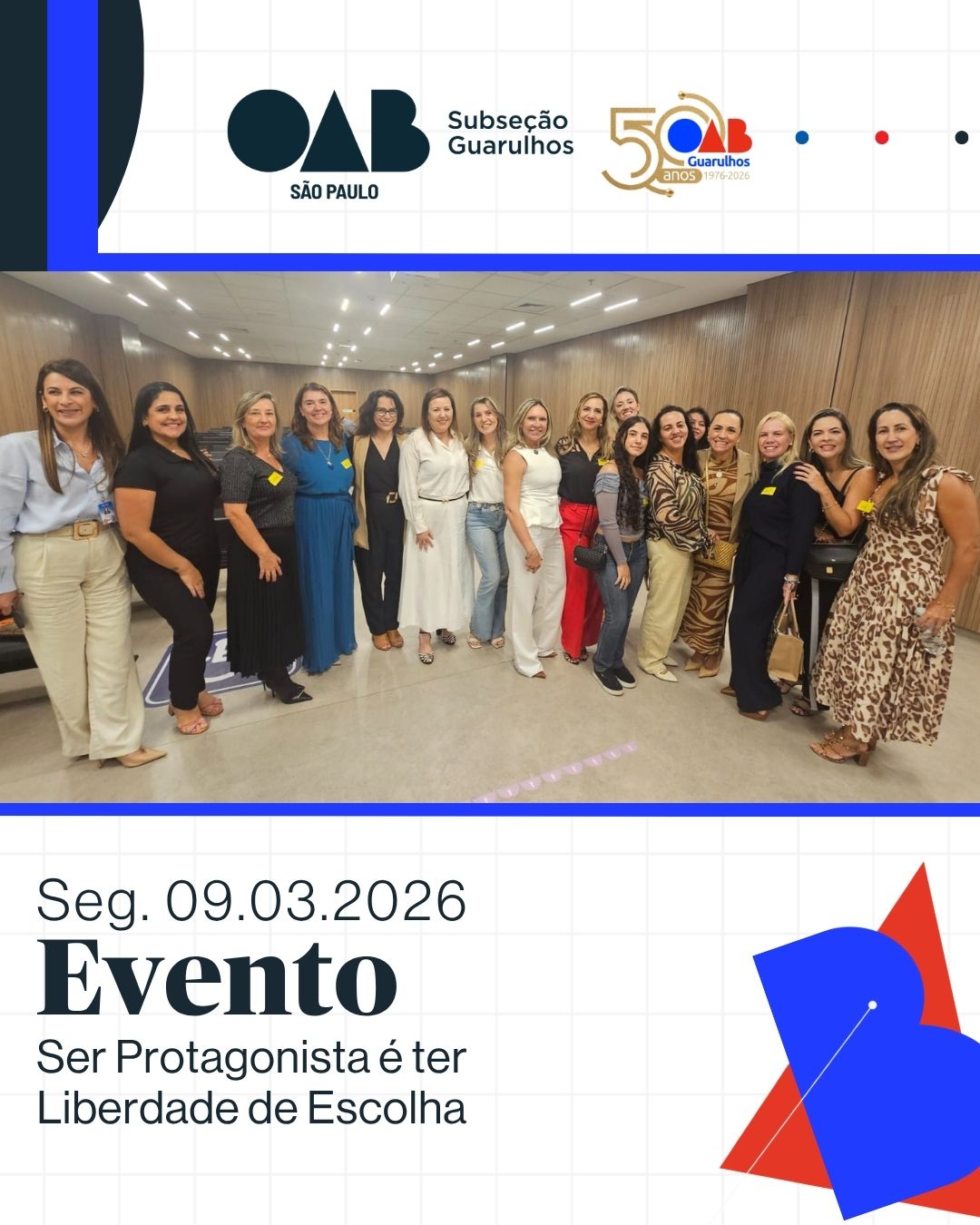 No momento, você está visualizando OAB Guarulhos esteve presente no evento “Ser Protagonista é ter liberdade de escolha”, realizado no Hospital São Luiz – Unidade Guarulhos