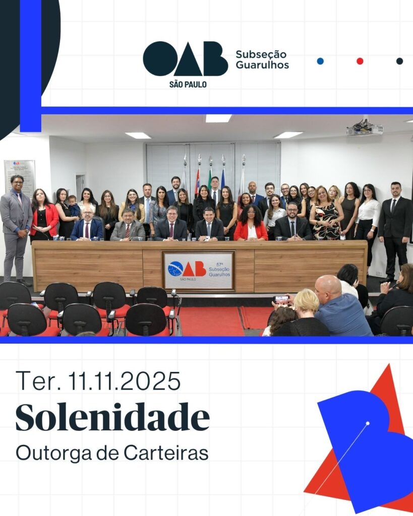 Leia mais sobre o artigo Solenidade de Outorga de Carteiras – 11/11/2025