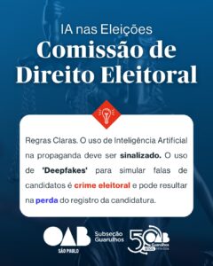 Leia mais sobre o artigo A tecnologia avançou, mas as regras para garantir a verdade no processo eleitoral estão cada vez mais rigorosas!