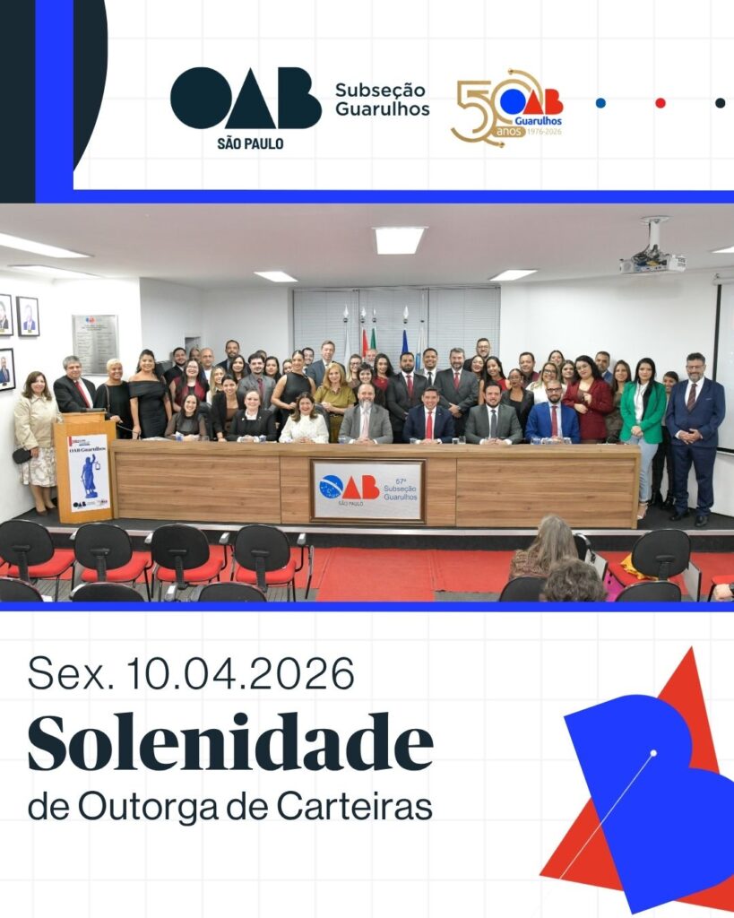 Leia mais sobre o artigo Solenidade de Outorga de Carteiras – 10/04/2026