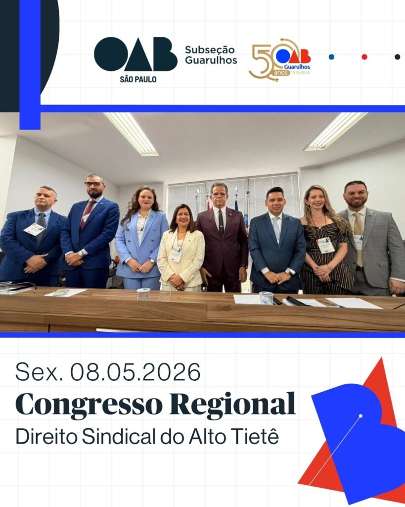 Leia mais sobre o artigo Congresso Regional de Direito Sindical do Alto Tietê, reuniu importantes nomes do meio jurídico e acadêmico para debater temas atuais e relevantes das relações coletivas de trabalho