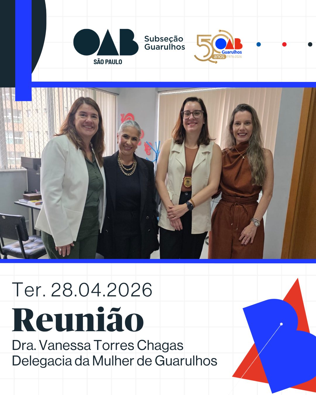 No momento, você está visualizando OAB Guarulhos esteve presente na Delegacia de Defesa da Mulher (DDM) de Guarulhos para reunião institucional